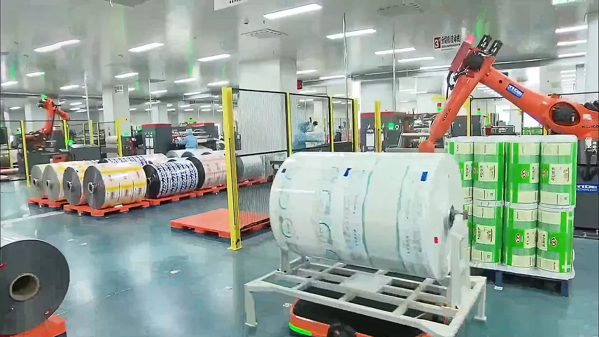 Workshop roll material handling